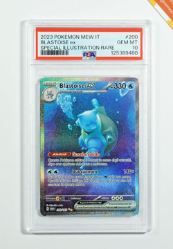 Pokemon PSA 10 Blastoise Ex #200 151 Special Illustration Rare 2023 Italiano - Image 1
