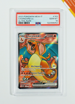 Pokemon PSA 10 Charizard Ex #183 Full Art MEW IT 151 Ultra Rare 2023 Italiano - Image 1