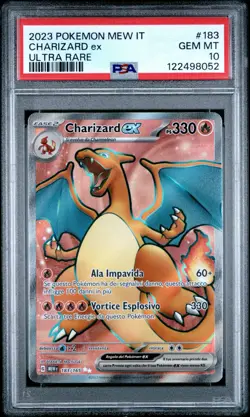 Pokemon PSA 10 Charizard Ex #183 Full Art MEW IT 151 Ultra Rare 2023 Italiano - Image 2
