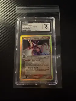 Pokemon TCG Mewtwo Reverse Holo Stamped 12/113 Ex Delta Species CGC Near Mint 8 - Image 3