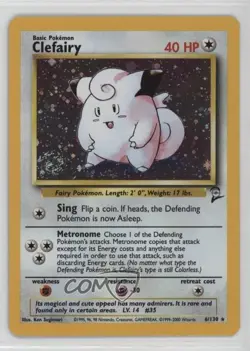 Clefairy Holo Pokemon Base Set 2 #6 2000 - Image 1