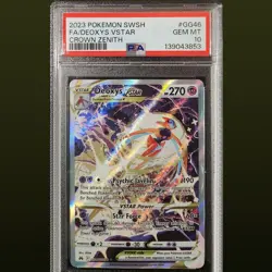 2023 POKEMON SWORD & SHIELD CROWN ZENITH #GG46 FULL ART/DEOXYS VSTAR PSA 10 - Image 1