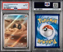 POKEMON PSA 8 SANDILE ILLUSTRATION RARE 216/198 SCARLET e VIOLET ENGLISH 2023 - Image 3