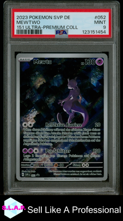 MEWTWO POKEMON #052 2023 SVP 151 ULTRA PREMIUM COLLECTION GERMAN PSA 9 - Image 1