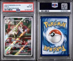 POKEMON PSA 8 KIRLIA ILLUSTRATION RARE 212/198 SCARLET e VIOLET ENGLISH 2023 - Image 3