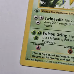 Beedrill 017/102 Base Set First Edition Shadowless Pokemon Rare - Image 5
