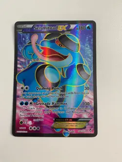 Pokemon Seismitoad EX 106/111 XY Furious Fists Full Art Ultra Rare Holo - Image 1