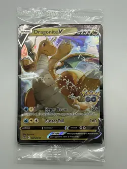 Dragonite V VStar SWSH235/236 Pokemon TCG Promo Pokemon Go - SEALED - STAMPED - Image 1