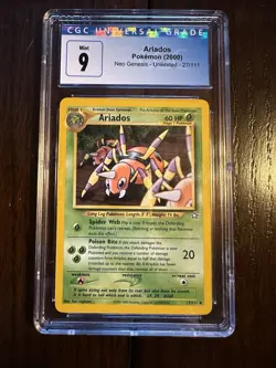 Pokemon TCG 27/111 2000 Ariados Neo Genesis Unlimited CGC 9 - Image 2
