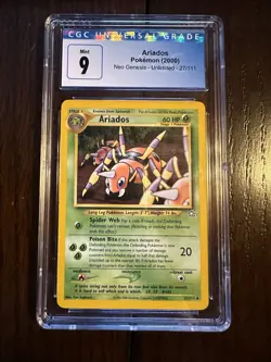 Pokemon TCG 27/111 2000 Ariados Neo Genesis Unlimited CGC 9 - Image 3