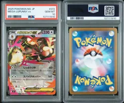 Pokemon TCG Mega Lopunny ex 072/080 M2: Inferno X (Japanese) PSA 10 GEM MINT - Image 3