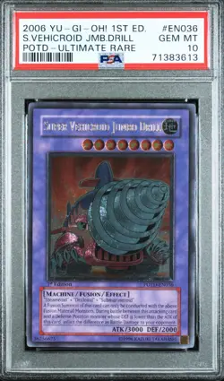 PSA 10 Super Vehicroid Jumbo Drill POTD-EN036 Ultimate Rare 1st Ed Yugioh Card - Image 1