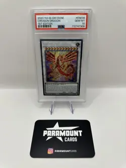 Yugioh Crimson Dragon DUNE-EN038 Secret Rare 1st Edition PSA 10 - Image 1