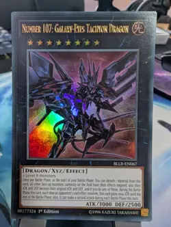 YuGiOh! Number 107: Galaxy-Eyes Tachyon Dragon BLLR-EN067 Ultra Rare 1st Ed - Image 1