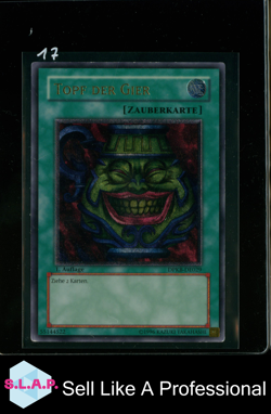 TOPF DER GIER KONAMI DPKB-DE029 DUELIST PACK KAIBA BASE 1996 GERMAN YUGIOH - Image 1