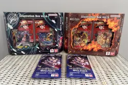 BANDAI ONE PIECE TCG LOT of 4 Items 1X Illustration BOX VOL 5 & 6 & 2X Boosters - Image 2