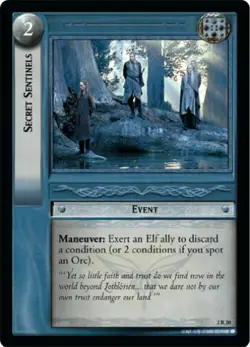 LOTR MOM MINES OF MORIA SECRET SENTINELS 2R20 FOIL M/GEM MINT Tip Top Shelf Card - Image 1