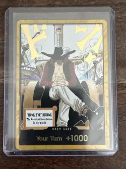 DON!! Card (Dracule Mihawk) (Gold) The Azure Sea's Seven Foil - Image 1