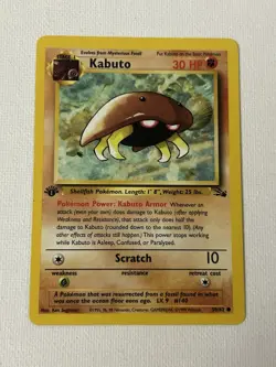 Pokemon 1st Edition Fossil Kabuto Card 50/62 - Image 2
