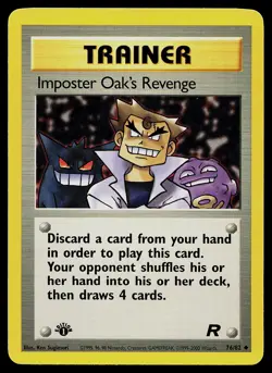 Pokemon Card - Imposter Oak's Revenge Team Rocket 76/82 1st Edition - Image 1