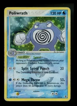 Poliwrath 11/112 EX FireRed LeafGreen 2004 FRLG Reverse Holo Rare Pokemon Card - Image 1