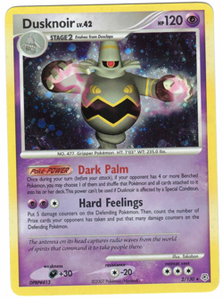 Dusknoir 2/130 Diamond & Pearl Holo Rare Pokemon Card - Image 1