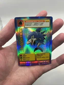 1999 Digimon CCG St-35S Dolphmon Foil Holo Battle Card Champion Level LP - Image 3