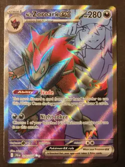 N's Zoroark ex 175/159 Ultra Rare SV09: Journey Together Pokemon Card - Image 1