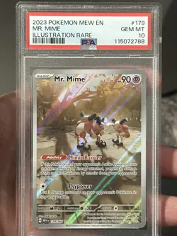 Pokemon TCG Mr. Mime Scarlet & Violet Holo Illustration Card 179/165 PSA 10 🔥🔥 - Image 2