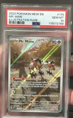 Pokemon TCG Mr. Mime Scarlet & Violet Holo Illustration Card 179/165 PSA 10 🔥🔥 - Image 5