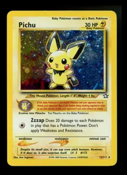 Pichu 12/111 Neo Genesis 2000 Holo Rare WOTC Pokemon Card TCG - Image 1