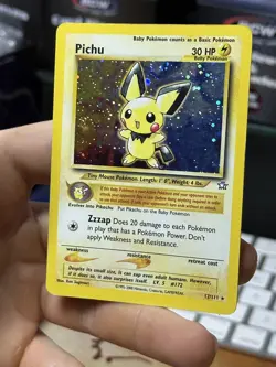 Pichu 12/111 Neo Genesis 2000 Holo Rare WOTC Pokemon Card TCG - Image 4