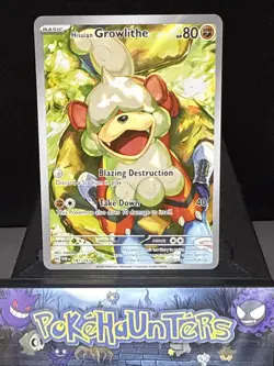 Pokemon Card Hisuian Growlithe 181/167 Twilight Masquerade Illustration Rare NM - Image 1
