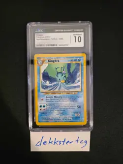 CGC 10 GEM MINT Kingdra Neo Revelation 1st Edition 19/64 Pokemon Card - MISGRADE - Image 3