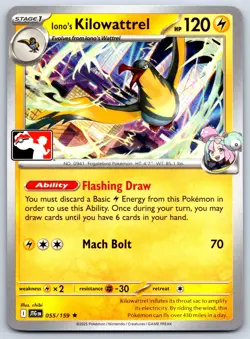 Iono's Kilowattrel - Prize Pack Series 7 - Journey Together Pokemon Card NM - Image 1