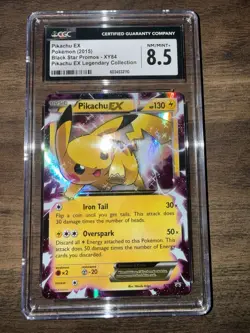 Pokemon TCG Pikachu EX XY84 Black Star Promo Holo Card NM/MT Condition CGC 8.5 - Image 2