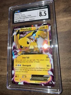 Pokemon TCG Pikachu EX XY84 Black Star Promo Holo Card NM/MT Condition CGC 8.5 - Image 5