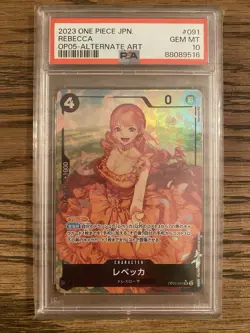 PSA 10 Gem Mint 2023 REBECCA OP05-091 SR ALT ART ONE PIECE CARD JAPANESE - Image 1