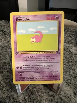 Pokemon TCG Slowpoke 1st Edition Common Card Fossil, 55/62, Regular - Image 1