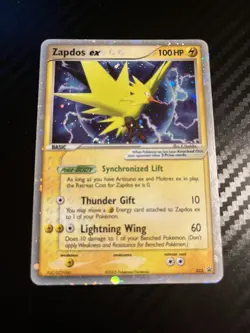 Pokemon TCG Holo Ultra Rare Zapdos ex Nintendo Promo Card 033 Vintage - Image 1