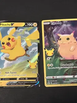 Pokemon TCG: Pikachu 2 Card Celebrations Lot - Image 1