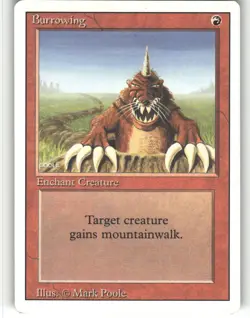 Burrowing - Unlimited Edition - MTG - Uncommon - # - NM - Image 1