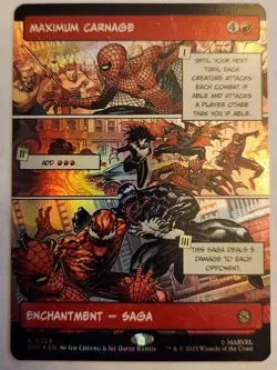 Maximum Carnage (Borderless) Marvel's Spider-Man Foil Rare NM+ - Image 1