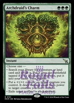 Archdruid's Charm 1x FOIL MTG Murders at Karlov Manor MKM Rare MINT red green - Image 1