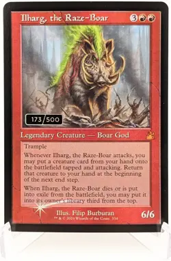 Mtg - Ilharg, the Raze-Boar - Serialized Foil 173 - NM - Image 1