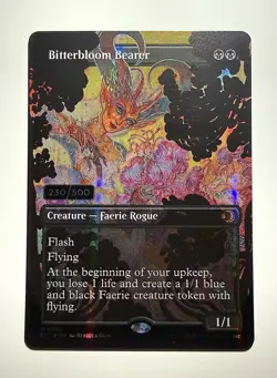 Bitterbloom Bearer #230/500 Serialized Double Rainbow Foil Lorwyn Eclipsed NM - Image 1