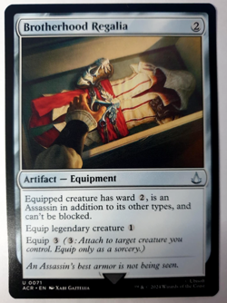 Brotherhood Regalia - Rare - MTG Assassin's Creed - -0071 NM - Image 1