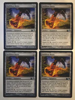 MTG Magic the Gathering M12 Swiftfoot Boots LP/NM x4 Playset - Image 1