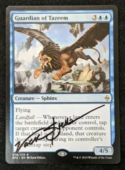 MTG Magic Guardian of Tazeem Battle for Zendikar Signed by Zack Stella NM - Image 1