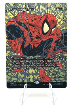 Magic The Gathering Spider-Man Arachnogenesis FOIL BODERLESS MYTHIC 0031 MAR - Image 1